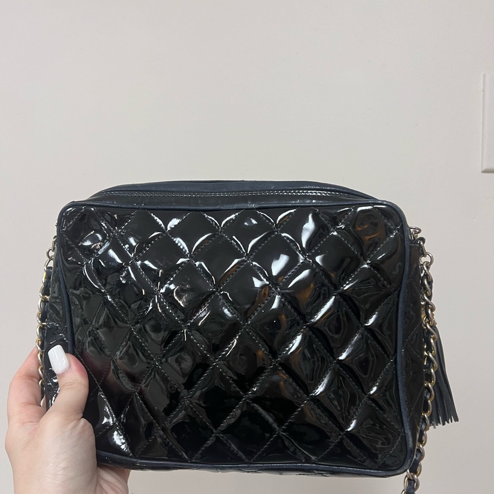 Chanel Black Camera Bag with Quilted Design. - Picture 6 of 10